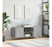 Berkfield Record Cabinet Grey Sonoma 121X38X48 Cm Engineered Wood