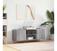 Berkfield Record Cabinet Grey Sonoma 121X38X48 Cm Engineered Wood