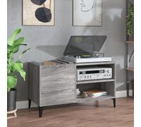 Berkfield Record Cabinet Grey Sonoma 84.5X38X48 Cm Engineered Wood
