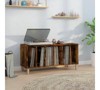 Berkfield Record Cabinet Smoked Oak 100X38X48 Cm Engineered Wood
