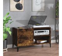 Berkfield Record Cabinet Smoked Oak 84.5X38X48 Cm Engineered Wood