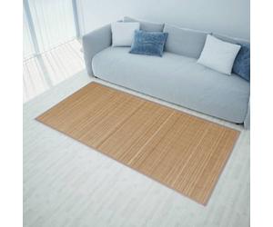 Berkfield Rectangular Brown Bamboo Rug 120 X 180 Cm