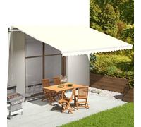 Berkfield Replacement Fabric For Awning Cream 5X3.5 M