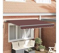 Berkfield Retractable Awning Manual Brown And Anthracite