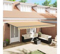 Berkfield Retractable Awning Manual Multicolour 500 X 300 Cm Fabric