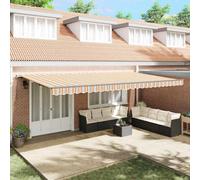 Berkfield Retractable Awning Manual Multicolour 600 X 300 Cm Fabric