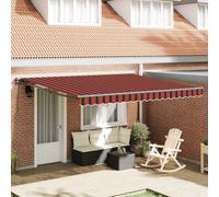 Berkfield Retractable Awning Manual Orange And Brown 400X300 Cm Fabric