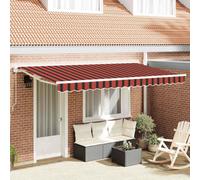 Berkfield Retractable Awning Orange And Black 350X200 Cm Fabric And Metal