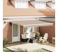 Berkfield Retractable Awning With Manual 400 X 300 Cm Beige