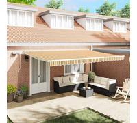 Berkfield Retractable Awning With Manual 500 X 300 Cm Multicolour