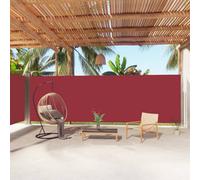 Berkfield Retractable Side Awning Red 200X1000 Cm