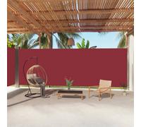 Berkfield Retractable Side Awning Red 220X1000 Cm