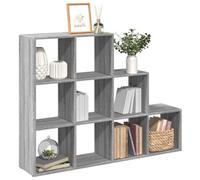 Berkfield Room Divider Bookcase 3-Tier Grey Sonoma 137.5X29X103.5 Cm Engineered Wood