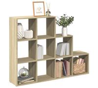 Berkfield Room Divider Bookcase 3-Tier Sonoma Oak 137.5X29X103.5 Cm Engineered Wood