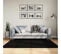 Berkfield Rug Huarte Short Pile Soft And Washable Black 160X160 Cm