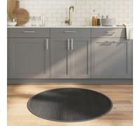 Berkfield Rug Round Grey100 Cm Bamboo