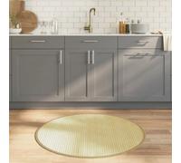 Berkfield Rug Round Light Natural100 Cm Bamboo