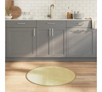 Berkfield Rug Round Light Natural80 Cm Bamboo