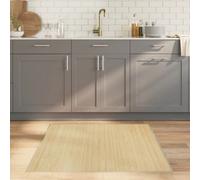 Berkfield Rug Square Light Natural100X100 Cm Bamboo