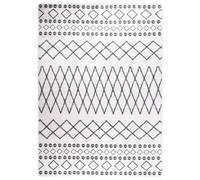 Berkfield Rug Washable 120X180 Cm Black And White Anti Slip