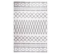 Berkfield Rug Washable 160X230 Cm Black And White Anti Slip