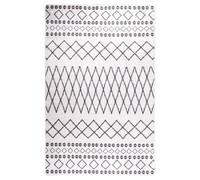 Berkfield Rug Washable 80X150 Cm Black And White Anti Slip