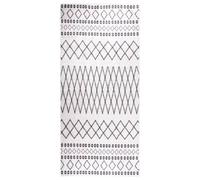 Berkfield Rug Washable 80X300 Cm Black And White Anti Slip