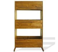 Berkfield Rustic 3-Tier Garden Raised Bed Solid Acacia Wood