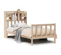 Berkfield Rustic Bookcase Bed Without Mattress 100X200 Cm Solid Wood Pine