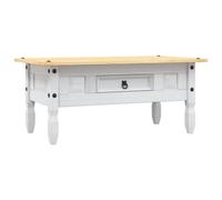 Berkfield Rustic Coffee Table Mexican Pine Corona Range White 100X60X45 Cm