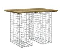Berkfield Rustic Garden Bench Gabion Design 100X70X72 Cm Impregnated Wood Pine