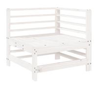 Berkfield Rustic Garden Corner Sofa White Solid Wood Pine