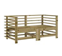 Berkfield Rustic Garden Corner Sofas 2 Pcs Impregnated Wood Pine