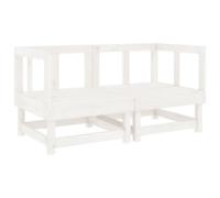 Berkfield Rustic Garden Corner Sofas 2 Pcs White Solid Wood Pine