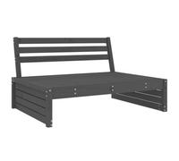 Berkfield Rustic Garden Middle Sofa Grey 120X80 Cm Solid Wood Pine