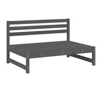 Berkfield Rustic Garden Middle Sofa Grey 120X80 Cm Solid Wood Pine