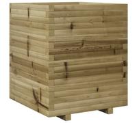 Berkfield Rustic Garden Planter 60X60X72 Cm Impregnated Wood Pine