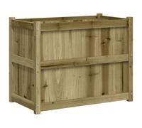 Berkfield Rustic Garden Planter 90X50X70 Cm Impregnated Wood Pine