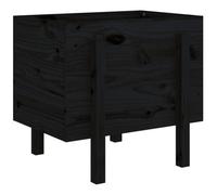 Berkfield Rustic Garden Planter Black 62X50X57 Cm Solid Wood Pine