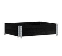 Berkfield Rustic Garden Planter Black 80X60 Cm Solid Wood Pine