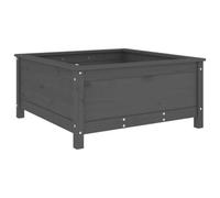 Berkfield Rustic Garden Planter Grey 82.5X82.5X39 Cm Solid Wood Pine