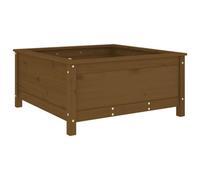 Berkfield Rustic Garden Planter Honey Brown 82.5X82.5X39 Cm Solid Wood Pine