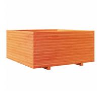 Berkfield Rustic Garden Planter Wax Brown 100X100X49.5 Cm Solid Wood Pine