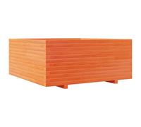 Berkfield Rustic Garden Planter Wax Brown 110X110X49.5 Cm Solid Wood Pine