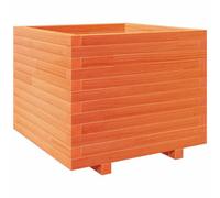 Berkfield Rustic Garden Planter Wax Brown 60X60X49.5 Cm Solid Wood Pine