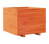 Berkfield Rustic Garden Planter Wax Brown 60X60X49.5 Cm Solid Wood Pine