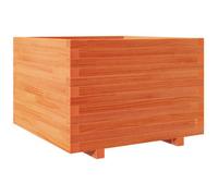 Berkfield Rustic Garden Planter Wax Brown 70X70X49.5 Cm Solid Wood Pine