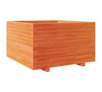 Berkfield Rustic Garden Planter Wax Brown 80X80X49.5 Cm Solid Wood Pine