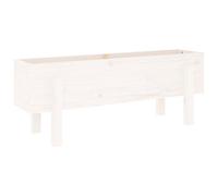 Berkfield Rustic Garden Raised Bed White 101X30X38 Cm Solid Wood Pine