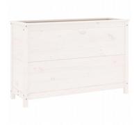 Berkfield Rustic Garden Raised Bed White 119.5X40X78 Cm Solid Wood Pine